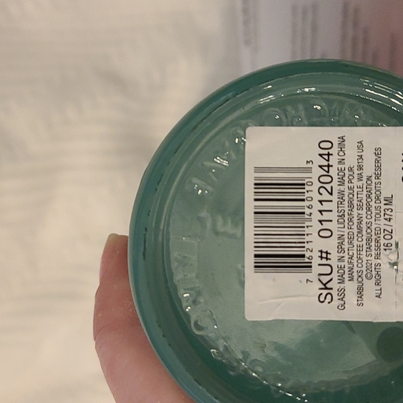 NWT Starbucks Summer 2021 16oz Recycled Glass Cold Cup Tumbler - Picture 4 of 5